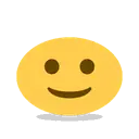 Slightly smiling face cartoon animated emoji
