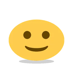 Slightly smiling face animated emoji