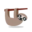 Sloth cartoon animated emoji