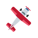 Small airplane cartoon animated emoji