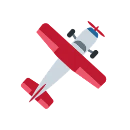 Small airplane animated emoji