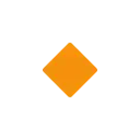 Small orange diamond cartoon animated emoji