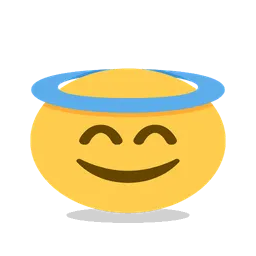 Smiling face with halo animated emoji