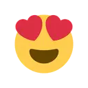 Smiling face with heart-eyes cartoon animated emoji
