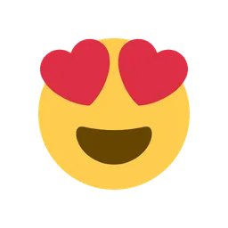 Smiling face with heart-eyes animated emoji