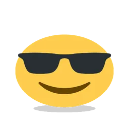 Smiling face with sunglasses animated emoji