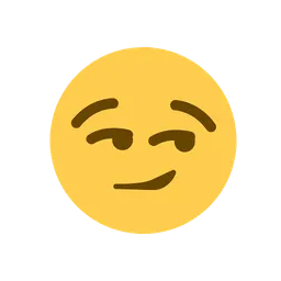 Smirking face animated emoji