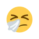 Sneezing face cartoon animated emoji