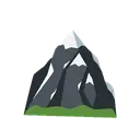 Snow-capped mountain cartoon animated emoji