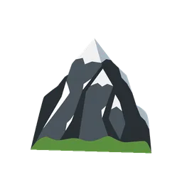 Snow-capped mountain animated emoji