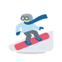 Snowboarder cartoon animated emoji