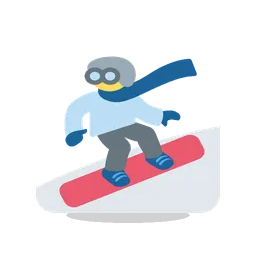Snowboarder animated emoji