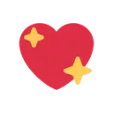 Sparkling heart cartoon animated emoji