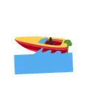 Speedboat cartoon animated emoji