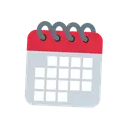 Spiral calendar cartoon animated emoji