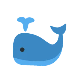 Spouting whale animated emoji