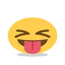 Squinting face with tongue cartoon animated emoji
