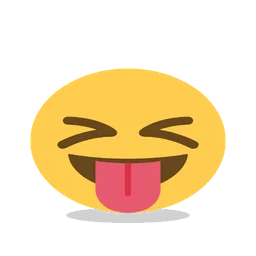Squinting face with tongue animated emoji