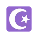 Star and crescent cartoon animated emoji