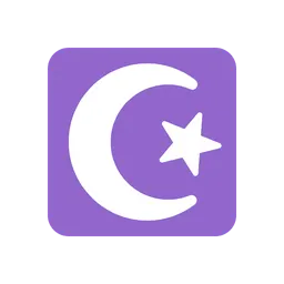 Star and crescent animated emoji