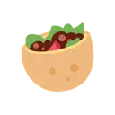 Stuffed flatbread cartoon animated emoji