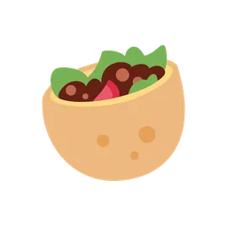 Stuffed flatbread animated emoji