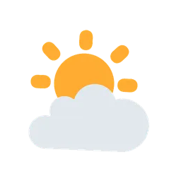Sun behind cloud animated emoji