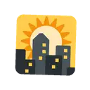 Sunset cartoon animated emoji