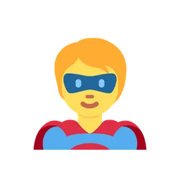Superhero animated emoji