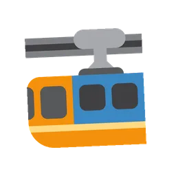 Suspension railway animated emoji