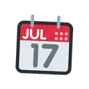 Tear-off calendar cartoon animated emoji