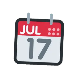 Tear-off calendar animated emoji