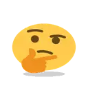 Thinking face cartoon animated emoji