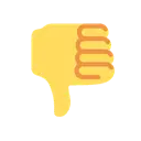 Thumbs down cartoon animated emoji