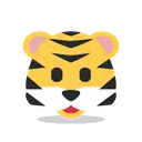 Tiger face cartoon animated emoji