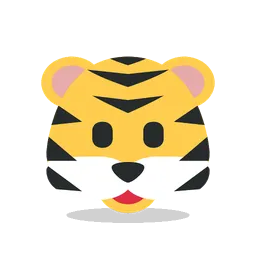 Tiger face animated emoji