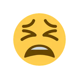 Tired face animated emoji