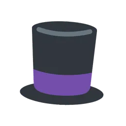 Top hat animated emoji