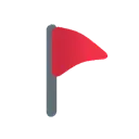 Triangular flag cartoon animated emoji