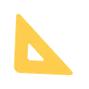 Triangular ruler cartoon animated emoji