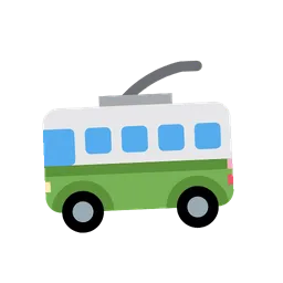 Trolleybus animated emoji