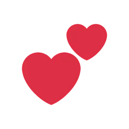 Two hearts animated emoji
