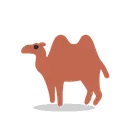 Two-hump camel cartoon animated emoji