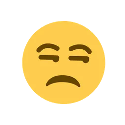 Unamused face animated emoji