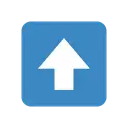 Up arrow cartoon animated emoji