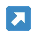 Up-right arrow cartoon animated emoji