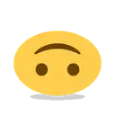 Upside-down face cartoon animated emoji