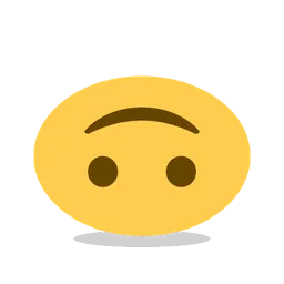 Upside-down face animated emoji