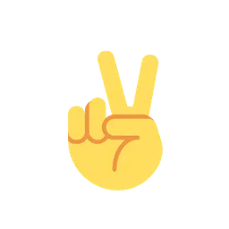 Victory hand animated emoji