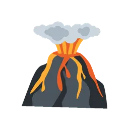 Volcano animated emoji